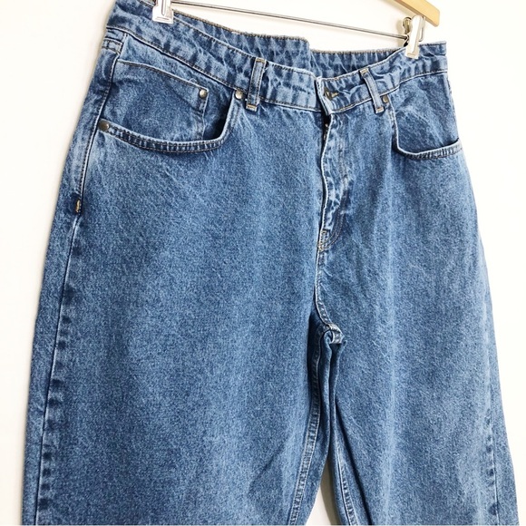 Ragged Priest wide leg, raw hem  high waist, denim jeans - Picture 4 of 11